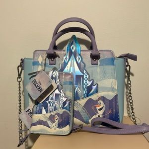 Disney Loungefly Frozen Princess Crossbody Bag and Zip Around Wallet